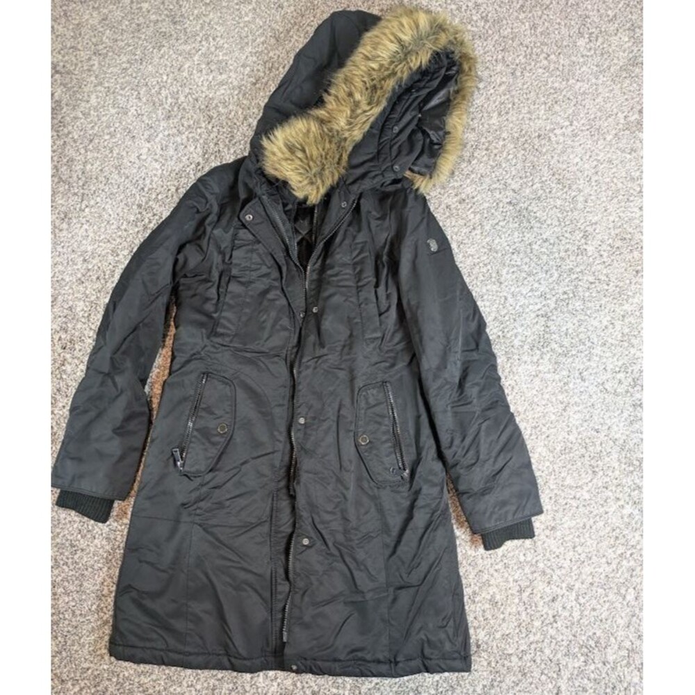 1 Madison Expedition Coat Size S Heritage Collection Jacket Black Parka Hood